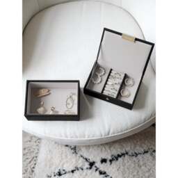 Stackers Faux Leather Mini Jewellery Box - Set of 2 Colour: Black - thumbnail 7