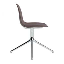 Normann Copenhagen Form Chair Swivel - 4 Leg - Brown - Aluminium Legs Shell Colour: Brown, Leg Colour: Aluminium - thumbnail 3