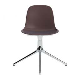 Normann Copenhagen Form Chair Swivel - 4 Leg - Brown - Aluminium Legs Shell Colour: Brown, Leg Colour: Aluminium - thumbnail 2