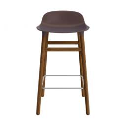 Normann Copenhagen Form Barstool - Wood - 65cm - Brown - Walnut Legs Shell Colour: Brown, Leg Colour: Walnut - thumbnail 2
