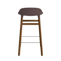 Normann Copenhagen Form Barstool - Wood - 65cm - Brown - Walnut Legs Shell Colour: Brown, Leg Colour: Walnut - thumbnail 4