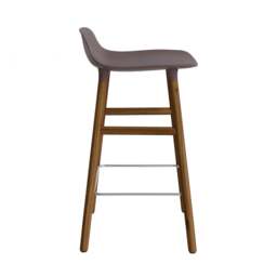 Normann Copenhagen Form Barstool - Wood - 65cm - Brown - Walnut Legs Shell Colour: Brown, Leg Colour: Walnut - thumbnail 3