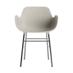 Normann Copenhagen Form Armchair - Light Grey - Chrome Legs Shell Colour: Light Grey, Leg Colour: Chrome - thumbnail 2