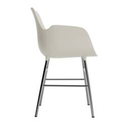 Normann Copenhagen Form Armchair - Light Grey - Chrome Legs Shell Colour: Light Grey, Leg Colour: Chrome - thumbnail 3