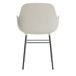 Normann Copenhagen Form Armchair - Light Grey - Chrome Legs Shell Colour: Light Grey, Leg Colour: Chrome - thumbnail 4