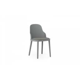 Normann Copenhagen Allez Chair - Grey - Polypropylene Legs - Grey/Ultra 41575 Leather Upholstered Seat Colour: Grey, Leg Colour: Polypropylene, Seat O - thumbnail 2
