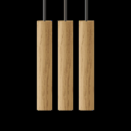 Umage Chimes Cluster 3 Wooden Pendant Lamp - Oak Colour: Oak - thumbnail 3