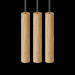 Umage Chimes Cluster 3 Wooden Pendant Lamp - Oak Colour: Oak - thumbnail 4
