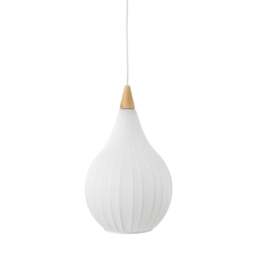 Halo Design Drops Textile Pendant - O 30cm - White Size:  30cm - thumbnail 1