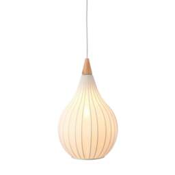 Halo Design Drops Textile Pendant - O 30cm - White Size:  30cm - thumbnail 2