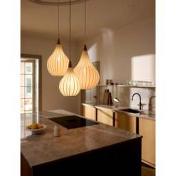 Halo Design Drops Textile Pendant - O 30cm - White Size:  30cm - thumbnail 4