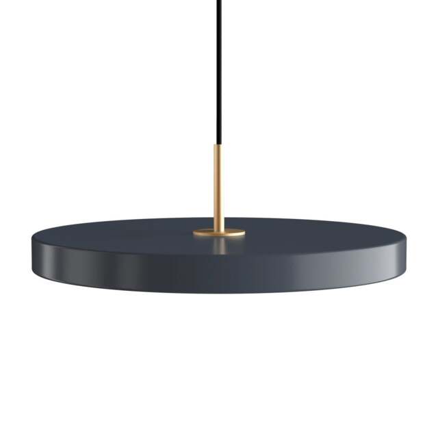 Umage Asteria Plus Pendant Lamp - Anthracite Grey - Medium - Brass Top Colour: Anthracite Grey, Size: Medium, Style: Brass - image 1