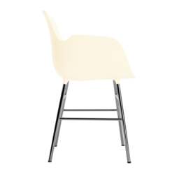 Normann Copenhagen Form Armchair - Cream - Chrome Legs Shell Colour: Cream, Leg Colour: Chrome - thumbnail 3