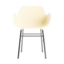Normann Copenhagen Form Armchair - Cream - Chrome Legs Shell Colour: Cream, Leg Colour: Chrome - thumbnail 2