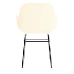 Normann Copenhagen Form Armchair - Cream - Chrome Legs Shell Colour: Cream, Leg Colour: Chrome - thumbnail 4