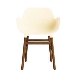 Normann Copenhagen Form Armchair - Cream - Walnut Legs Shell Colour: Cream, Leg Colour: Walnut - thumbnail 2