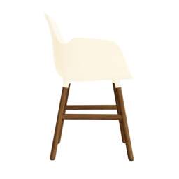 Normann Copenhagen Form Armchair - Cream - Walnut Legs Shell Colour: Cream, Leg Colour: Walnut - thumbnail 3