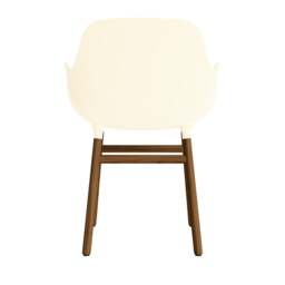 Normann Copenhagen Form Armchair - Cream - Walnut Legs Shell Colour: Cream, Leg Colour: Walnut - thumbnail 4
