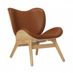 Umage A Conversation Piece Armchair - Low - Oak - Hope Leather Cognac Wood: Oak, Colour: Cognac