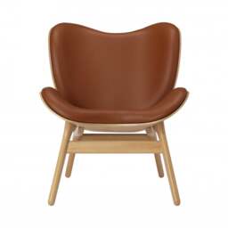 Umage A Conversation Piece Armchair - Low - Oak - Hope Leather Cognac Wood: Oak, Colour: Cognac - thumbnail 2