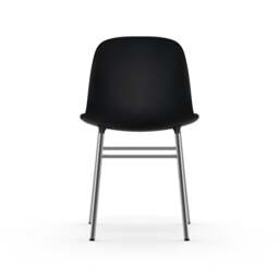 Normann Copenhagen Form Chair - Black - Chrome Legs Shell Colour: Black, Leg Colour: Chrome - thumbnail 4