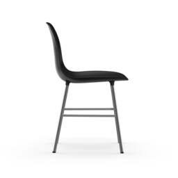 Normann Copenhagen Form Chair - Black - Chrome Legs Shell Colour: Black, Leg Colour: Chrome - thumbnail 3