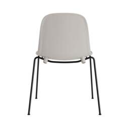 Normann Copenhagen Form Chair - Stacking - Warm Grey - Black Steel Legs Shell Colour: Warm Grey - thumbnail 4
