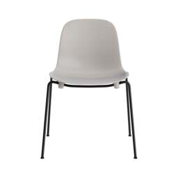 Normann Copenhagen Form Chair - Stacking - Warm Grey - Black Steel Legs Shell Colour: Warm Grey - thumbnail 2