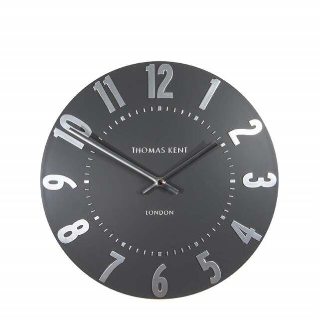 Thomas Kent Mulberry Wall Clock - 12" - Graphite Silver Size: 12" - image 1