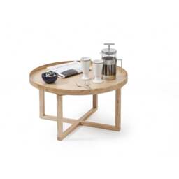 Wireworks 66D Round Coffee Table - Oak - thumbnail 3