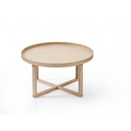 Wireworks 66D Round Coffee Table - Oak - thumbnail 2