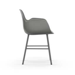 Normann Copenhagen Form Armchair - Grey - Grey Legs Shell Colour: Grey, Leg Colour: Matching Shell Colour - thumbnail 3