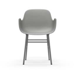 Normann Copenhagen Form Armchair - Grey - Grey Legs Shell Colour: Grey, Leg Colour: Matching Shell Colour - thumbnail 2