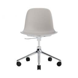 Normann Copenhagen Form Chair Swivel - 5 Wheel - Gas Lift - Warm Grey - Aluminium Legs Shell Colour: Warm Grey, Leg Colour: Aluminium - thumbnail 2