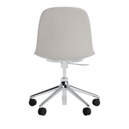 Normann Copenhagen Form Chair Swivel - 5 Wheel - Gas Lift - Warm Grey - Aluminium Legs Shell Colour: Warm Grey, Leg Colour: Aluminium - thumbnail 4