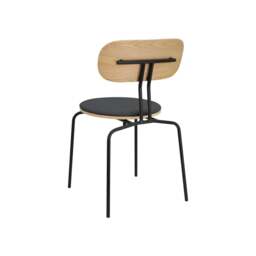 Umage Curious Dining Chair - Oak - Black Legs - Shadow Cushion Leg Colour: Black Legs, Colour: Shadow - thumbnail 2