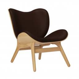 Umage A Conversation Piece Armchair - Low - Oak - Hope Leather Brown Wood: Oak, Colour: Brown