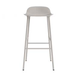 Normann Copenhagen Form Barstool - 75cm - Warm Grey - Warm Grey Legs Shell Colour: Warm Grey, Leg Colour: Matching Shell Colour - thumbnail 2