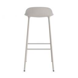 Normann Copenhagen Form Barstool - 75cm - Warm Grey - Warm Grey Legs Shell Colour: Warm Grey, Leg Colour: Matching Shell Colour - thumbnail 4