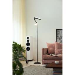 Halo Design Slim Uplight Floor Lamp with Reading Head - Black - thumbnail 2