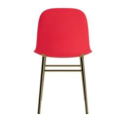 Normann Copenhagen Form Chair - Bright Red - Brass Legs Shell Colour: Bright Red, Leg Colour: Brass - thumbnail 4