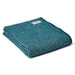 Tweedmill Textiles Twill Throw - Emerald Green & Silver Grey - thumbnail 1