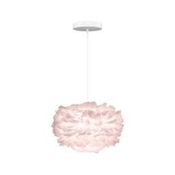Umage Eos Feather Pendant Shade - Light Rose - Mini - 35cm with White Rosette Cord Set With or Without Cord Set: With White Rosette Cord Set