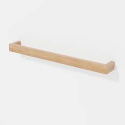 Wireworks Slimline Single Towel Rail - 72cm - Oak - thumbnail 3