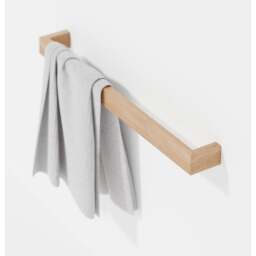 Wireworks Slimline Single Towel Rail - 72cm - Oak - thumbnail 4
