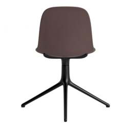 Normann Copenhagen Form Chair Swivel - 4 Leg - Brown - Black Legs Shell Colour: Brown, Leg Colour: Black - thumbnail 4