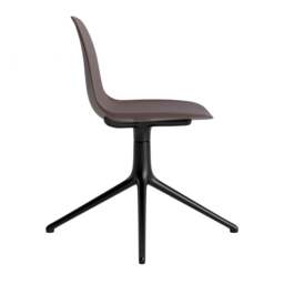 Normann Copenhagen Form Chair Swivel - 4 Leg - Brown - Black Legs Shell Colour: Brown, Leg Colour: Black - thumbnail 3