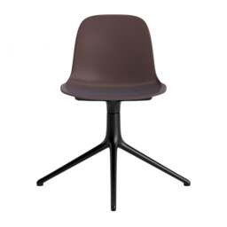 Normann Copenhagen Form Chair Swivel - 4 Leg - Brown - Black Legs Shell Colour: Brown, Leg Colour: Black - thumbnail 2