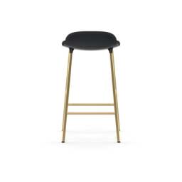 Normann Copenhagen Form Barstool - 65cm - Black - Brass Legs Shell Colour: Black, Leg Colour: Brass - thumbnail 4