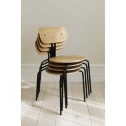 Umage Curious Dining Chair - Oak - Black Legs - Sugar Brown Cushion Leg Colour: Black Legs, Colour: Sugar Brown - thumbnail 7